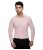 DESHBANDHU KHADI 100 Percent Cotton Pink Solids Formal Shirt